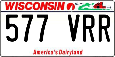 WI license plate 577VRR