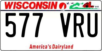 WI license plate 577VRU