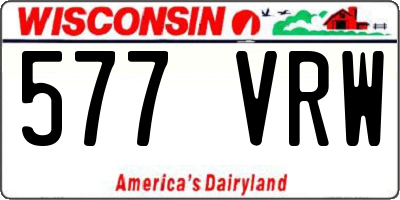 WI license plate 577VRW