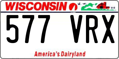 WI license plate 577VRX