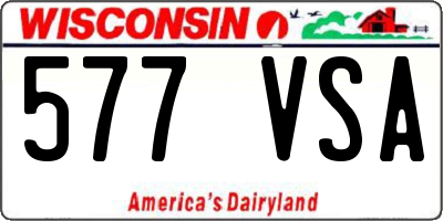WI license plate 577VSA
