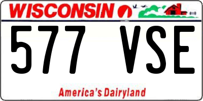 WI license plate 577VSE