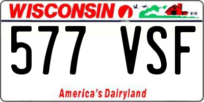 WI license plate 577VSF