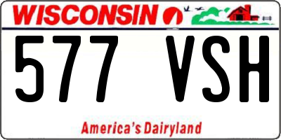 WI license plate 577VSH