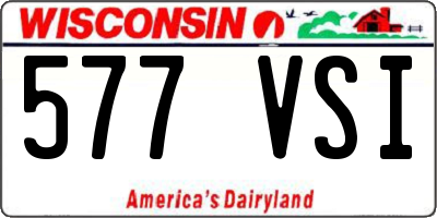 WI license plate 577VSI