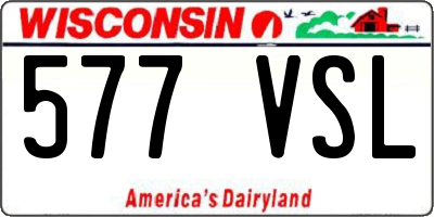 WI license plate 577VSL