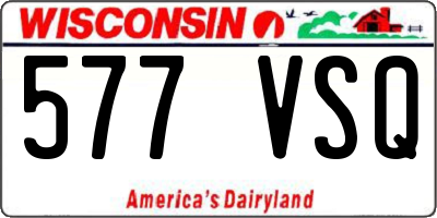 WI license plate 577VSQ