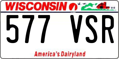 WI license plate 577VSR