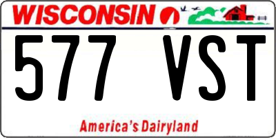 WI license plate 577VST