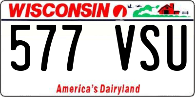 WI license plate 577VSU