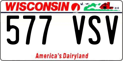 WI license plate 577VSV