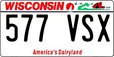 WI license plate 577VSX