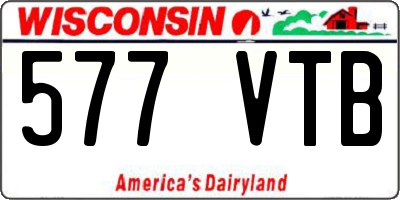 WI license plate 577VTB