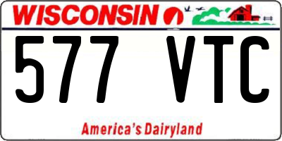 WI license plate 577VTC