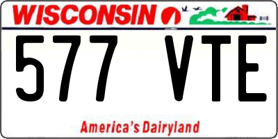 WI license plate 577VTE