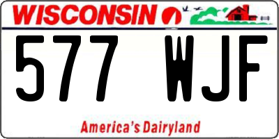 WI license plate 577WJF