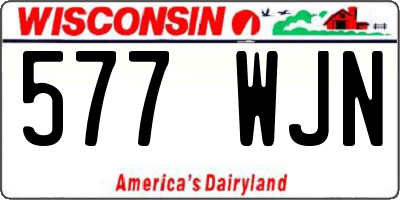 WI license plate 577WJN