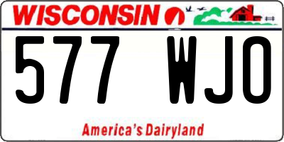 WI license plate 577WJO