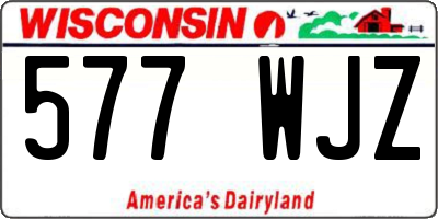 WI license plate 577WJZ