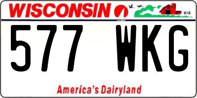 WI license plate 577WKG