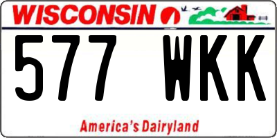 WI license plate 577WKK
