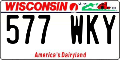 WI license plate 577WKY