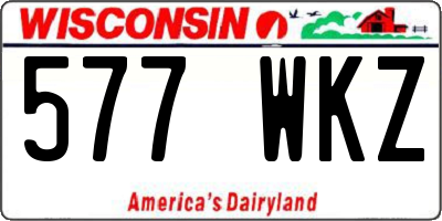 WI license plate 577WKZ