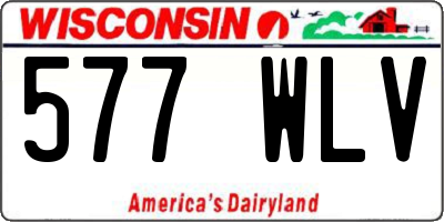 WI license plate 577WLV