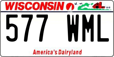WI license plate 577WML