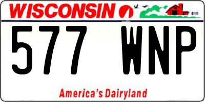 WI license plate 577WNP