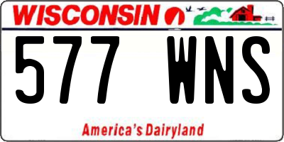 WI license plate 577WNS