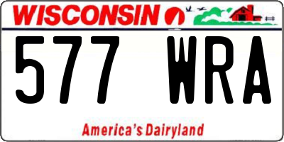 WI license plate 577WRA