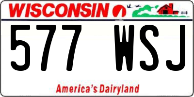 WI license plate 577WSJ