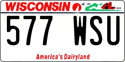 WI license plate 577WSU