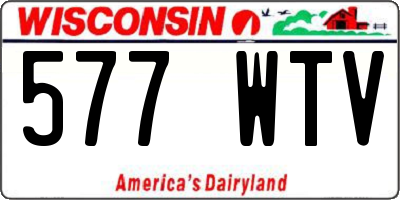 WI license plate 577WTV