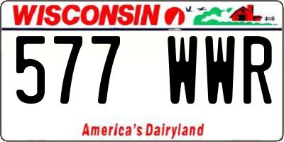 WI license plate 577WWR