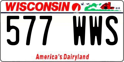 WI license plate 577WWS