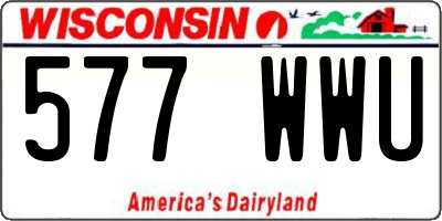 WI license plate 577WWU
