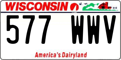 WI license plate 577WWV