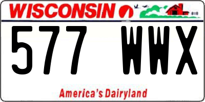 WI license plate 577WWX