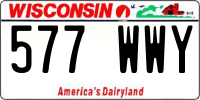 WI license plate 577WWY