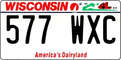 WI license plate 577WXC