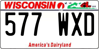 WI license plate 577WXD