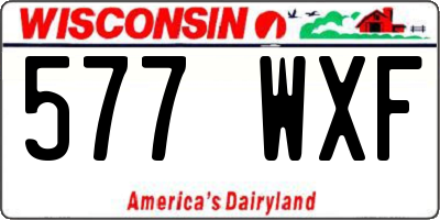 WI license plate 577WXF