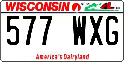 WI license plate 577WXG