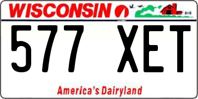 WI license plate 577XET