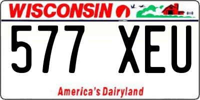WI license plate 577XEU