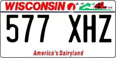 WI license plate 577XHZ