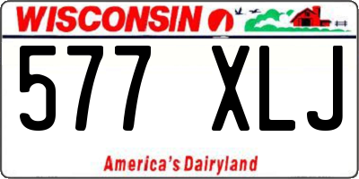 WI license plate 577XLJ