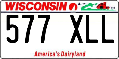 WI license plate 577XLL